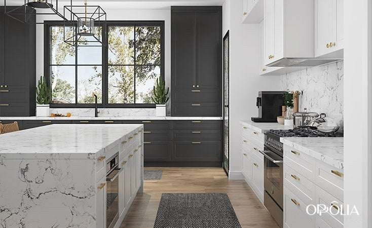 Modern Farmhouse Kitchen Cabinets OBK22-L15 – OPPOLIA SG